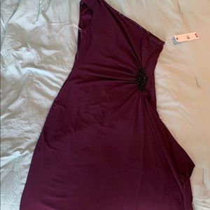 Purple One Shoulder Dress